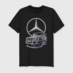 Футболка slim-fit Mercedes Gelendwagen G63 AMG G-class G400d, цвет: черный