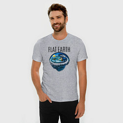 Футболка slim-fit The Flat Earth, цвет: меланж — фото 2