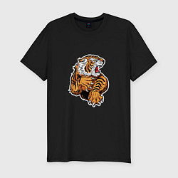 Футболка slim-fit Tiger Man, цвет: черный