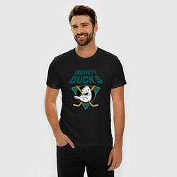 Футболка slim-fit Анахайм Дакс, Mighty Ducks, цвет: черный — фото 2