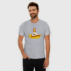 Футболка slim-fit The Beatles Yellow Submarine в дудл стиле, цвет: меланж — фото 2