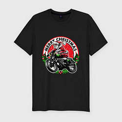 Футболка slim-fit Santa Bikеr, цвет: черный