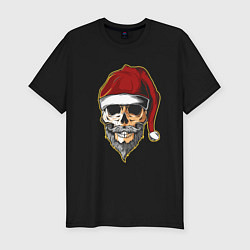 Футболка slim-fit Santa Skull, цвет: черный