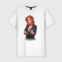 Футболка slim-fit Dana Scully X-Files, цвет: белый