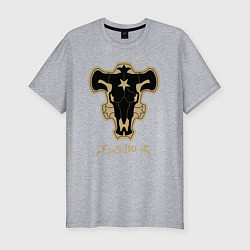 Футболка slim-fit Черный Бык, цвет: меланж