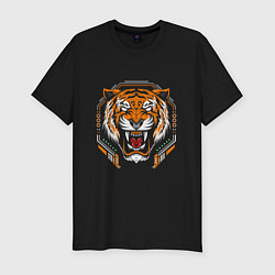 Футболка slim-fit Tiger, цвет: черный