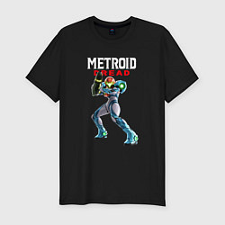 Футболка slim-fit САМУС АРАН Metroid Dread, цвет: черный