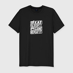 Мужская slim-футболка Eat,Sleep,Game,Repeat