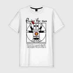 Футболка slim-fit Dark Souls - Praise the Sun!, цвет: белый