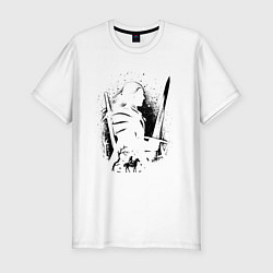 Футболка slim-fit ВЕДЬАК КОГТИ ЛОГО ОХОТНИК, цвет: белый