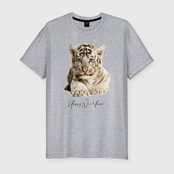 Футболка slim-fit Happy New Tiger Year!, цвет: меланж