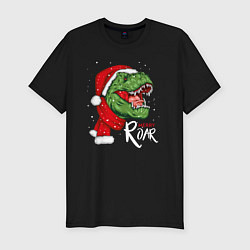 Футболка slim-fit T-rex Merry Roar, цвет: черный