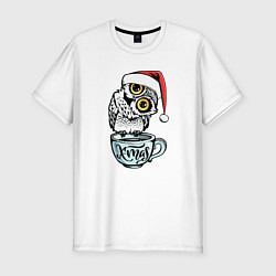 Футболка slim-fit X-mas Owl, цвет: белый