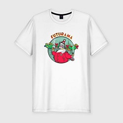 Футболка slim-fit X-mas Futurama, цвет: белый