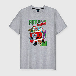 Футболка slim-fit Christmas Futurama, цвет: меланж