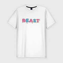 Футболка slim-fit Mr Beast - Art 1, цвет: белый