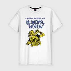 Футболка slim-fit Nuclear keg party with Municipal Waste, цвет: белый