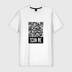 Футболка slim-fit QR Scan, цвет: белый