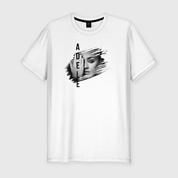 Футболка slim-fit Adele лицо, цвет: белый