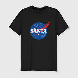 Футболка slim-fit S A N T A NASA, цвет: черный