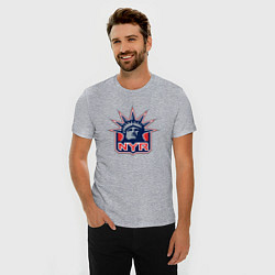 Футболка slim-fit Нью Йорк Рейнджерс New York Rangers, цвет: меланж — фото 2