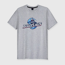 Футболка slim-fit Jersey shore Blue claws - baseball team, цвет: меланж