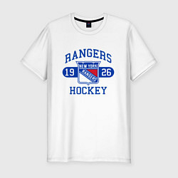 Футболка slim-fit Нью Йорк Рейнджерс, New York Rangers, цвет: белый