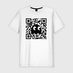 Мужская slim-футболка QR-Ghost