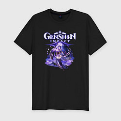 Футболка slim-fit СЁГУН РАЙДЕН GENSHIN IMPACT SHOGUN HERO, цвет: черный