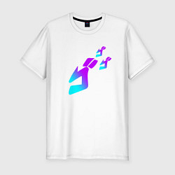 Футболка slim-fit НЕОН СИМВОЛ JOJOS BIZARRE ADVENTURE, цвет: белый