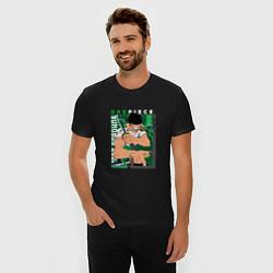 Футболка slim-fit Ван-Пис One Piece, Зоро Ророноа Zoro Roronoa с над, цвет: черный — фото 2