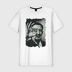 Мужская slim-футболка Salvador Dali - crazy face