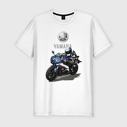 Футболка slim-fit YAMAHA - legendary racing team!, цвет: белый