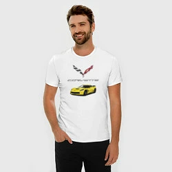 Футболка slim-fit Chevrolet Corvette motorsport, цвет: белый — фото 2