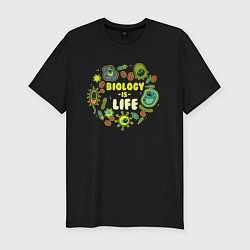 Мужская slim-футболка Biology Is Life