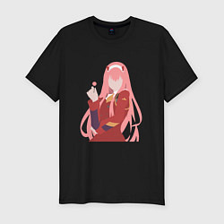 Футболка slim-fit Zero Two 03 Darling, цвет: черный