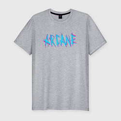 Футболка slim-fit ARCANE LEAGUE OF LEGENDS NEON LOGO, цвет: меланж