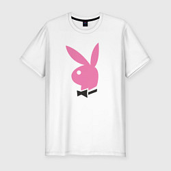 Футболка slim-fit Рлэйбой playboy, цвет: белый