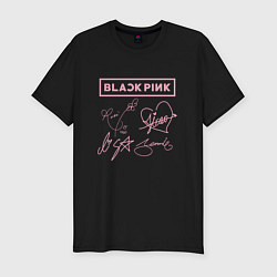 Футболка slim-fit BLACKPINK АВТОГРАФЫ БЛЭКПИНК, цвет: черный