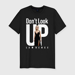 Мужская slim-футболка Dont look up: Jennifer Lawrence