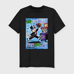 Футболка slim-fit Mr Monopoly Alec Monopoly, цвет: черный