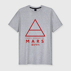 Футболка slim-fit 30 Seconds to Mars рок, цвет: меланж