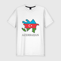 Футболка slim-fit Map Azerbaijan, цвет: белый