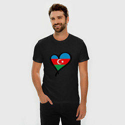Футболка slim-fit Azerbaijan Heart, цвет: черный — фото 2