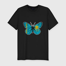 Футболка slim-fit Бабочка - Казахстан, цвет: черный
