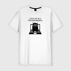 Мужская slim-футболка Я, программист
