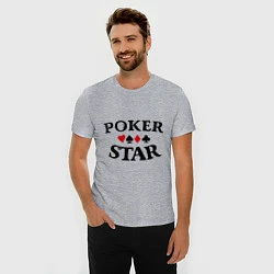 Футболка slim-fit Poker Star, цвет: меланж — фото 2