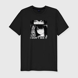 Футболка slim-fit I dont see it, цвет: черный