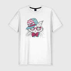 Мужская slim-футболка Cool cat!