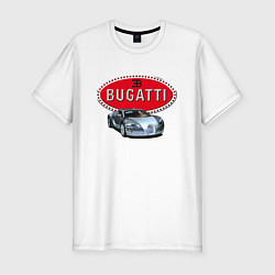 Футболка slim-fit Bugatti - этим всё сказано!, цвет: белый